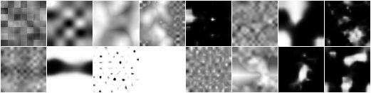 Examples of noise masks generated by FrequencyNoiseAlpha