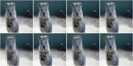 AveragePooling with a uniform distribution over kernel sizes
