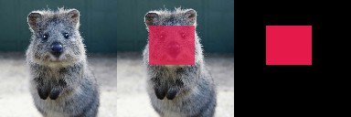 Boolean segmentation map augmentation example