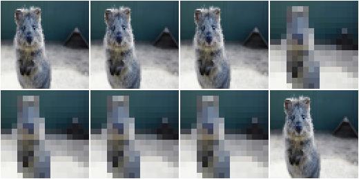MedianPooling with a choice of two kernel sizes