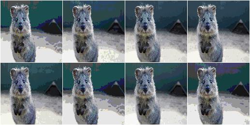 UniformColorQuantization in RGB or HSV colorspace with BGR inputs