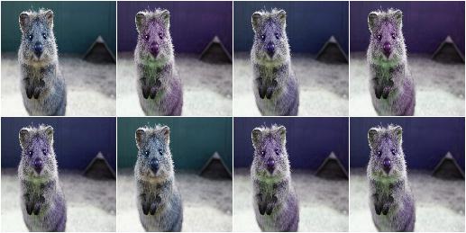 Using WithHueAndSaturation to add random values to the hue channel